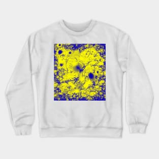 Storm brewing in alien blue and yellow Crewneck Sweatshirt